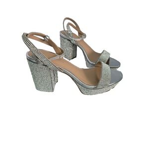BCB‎ Generation Women's Shoes SZ 8 Heels Pristal Rhinestone Platform Block Heel